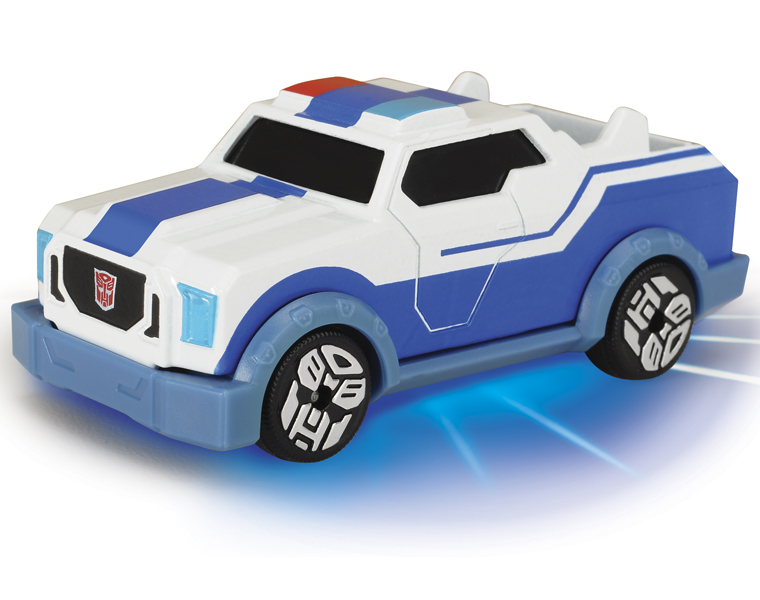 Машинка с подсветкой Die-Cast из серии Трансформеры, с 3D карточкой, 7 см.  